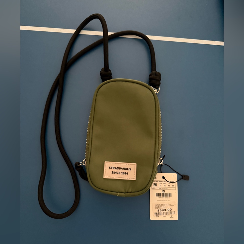 Stradivarius Green Crossbody phone Bag